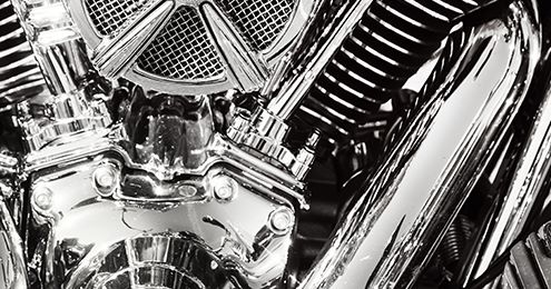Silver Automotive Chrome Closeup