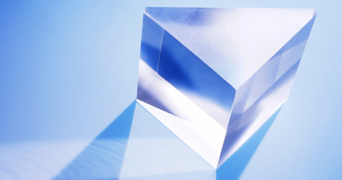 Abstract image blue white prism