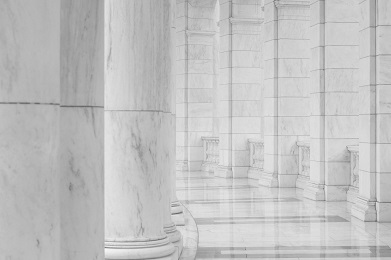 White marble columns