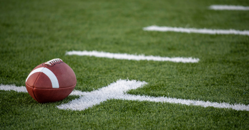 Football on field