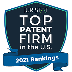 Juristat Top Patent Firm in the U.S. 2021 Rankings Logo