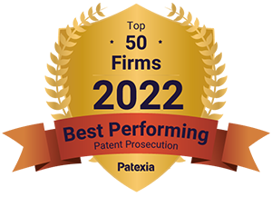 Patexia Logo for Top 50 Best Performing Firms for Patent Prosecution 